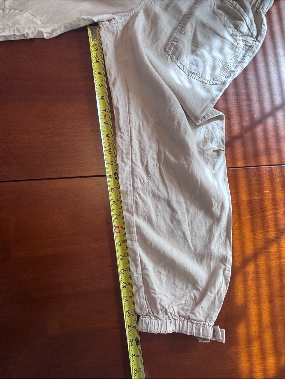 Pilcro Women's NOMAD Light Beige Drawstring Joggers size XS - Picture 9 of 11